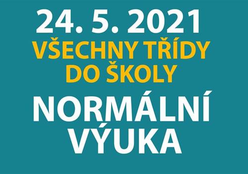 NÁVRAT DĚTÍ DO ŠKOLY 24. 5. 2021